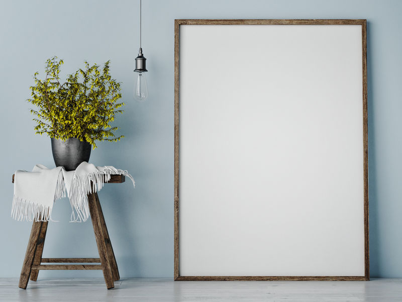 复古时尚的构图、模型海报、3d渲染