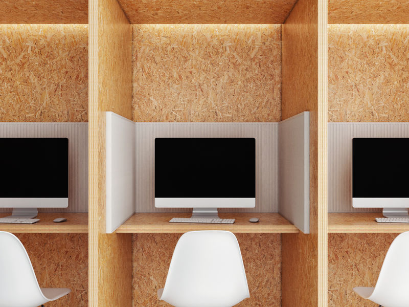 办公空间，办公单元，3d渲染
