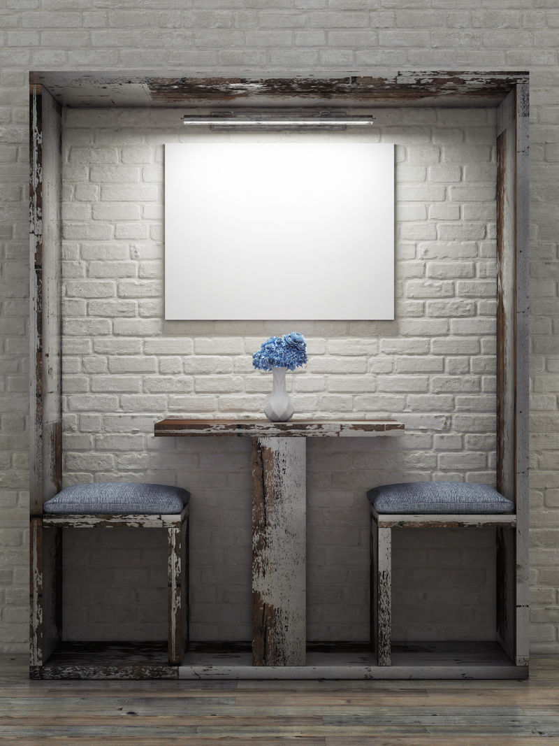 模特海报，复古时尚咖啡馆餐厅