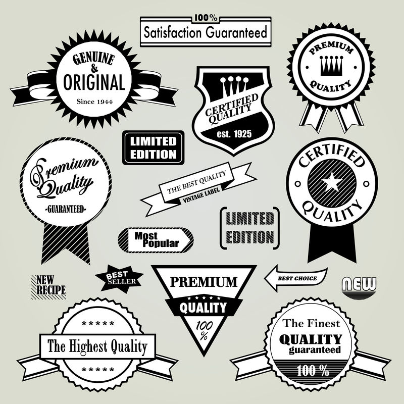 黑色销售标签套装