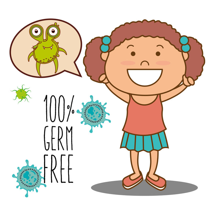 细菌与细菌卡通