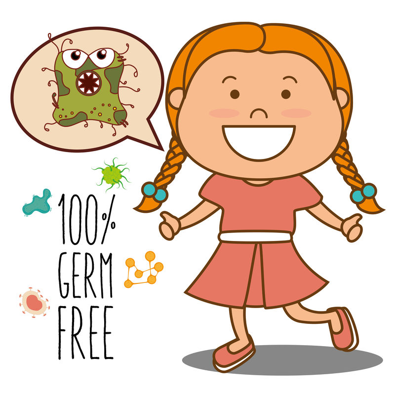 细菌与细菌卡通