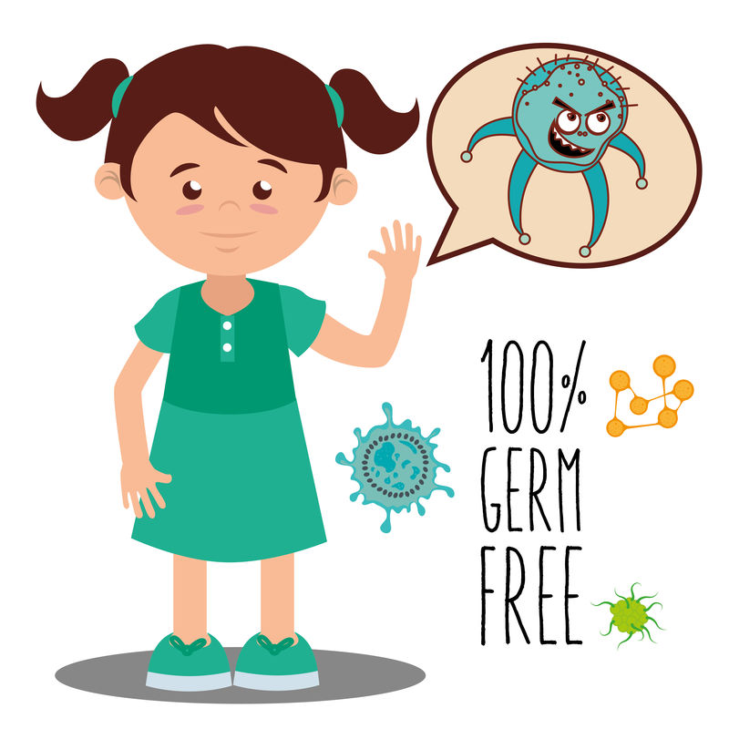 细菌与细菌卡通