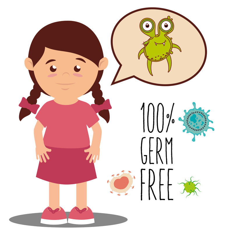 细菌与细菌卡通