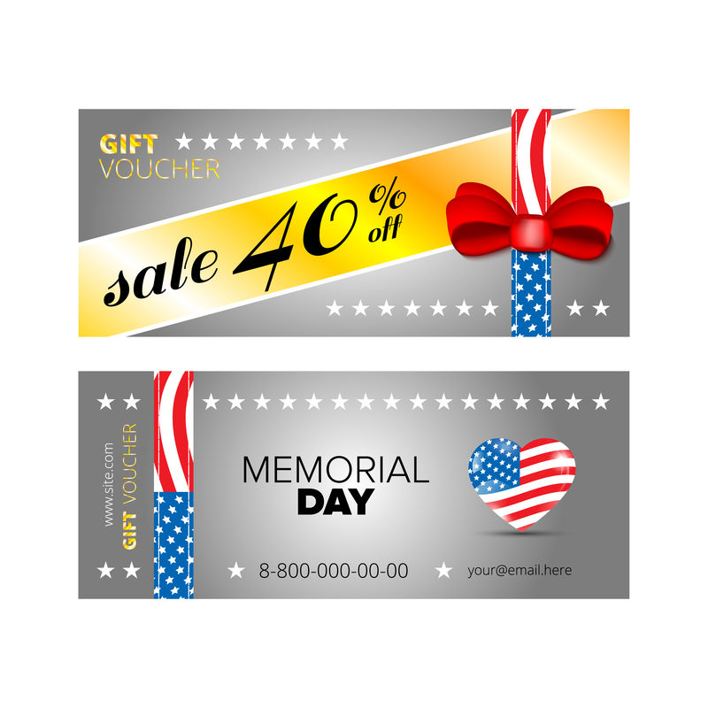 矢量插图,礼品券