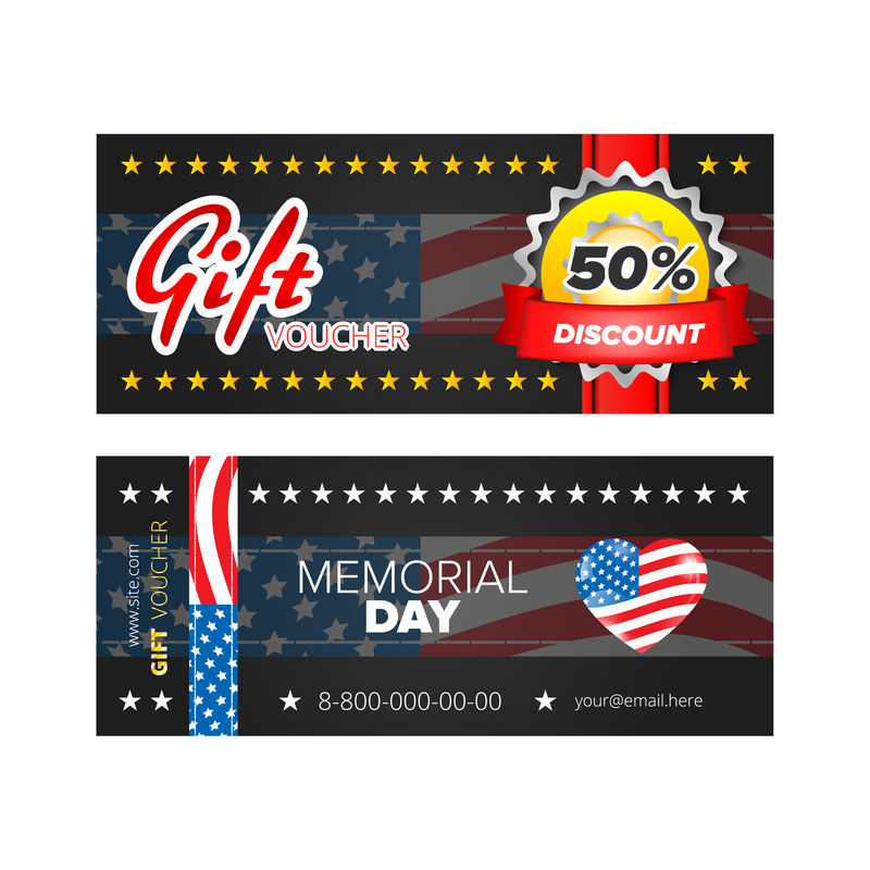 矢量插图,礼品券