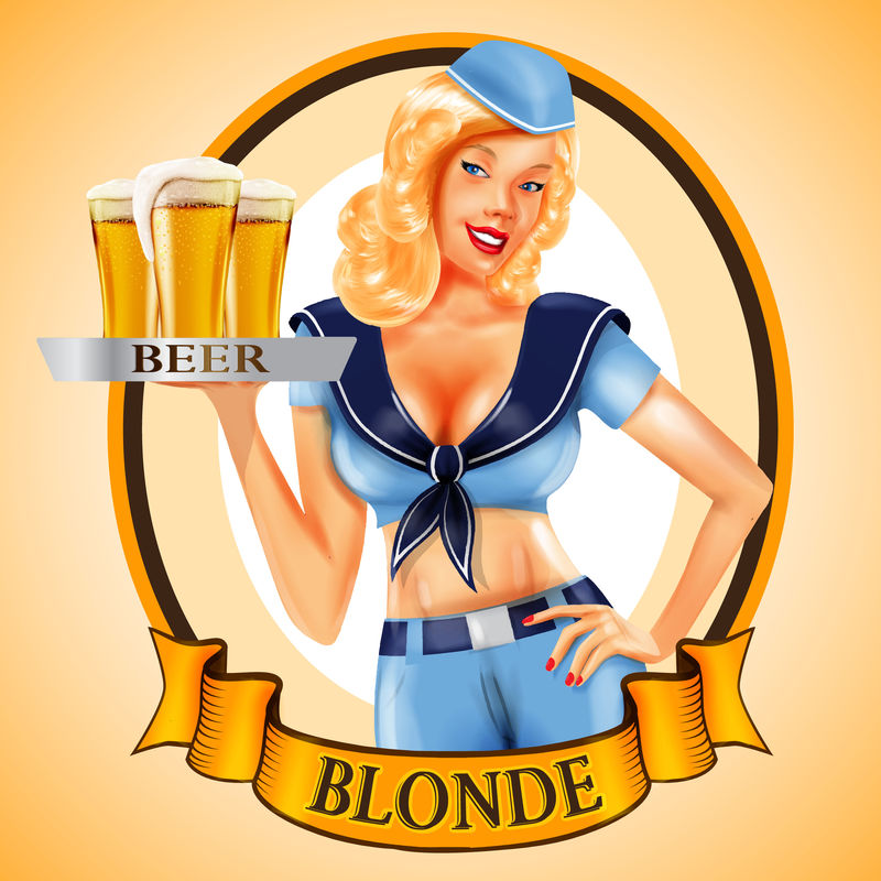 漂亮的啤酒女孩