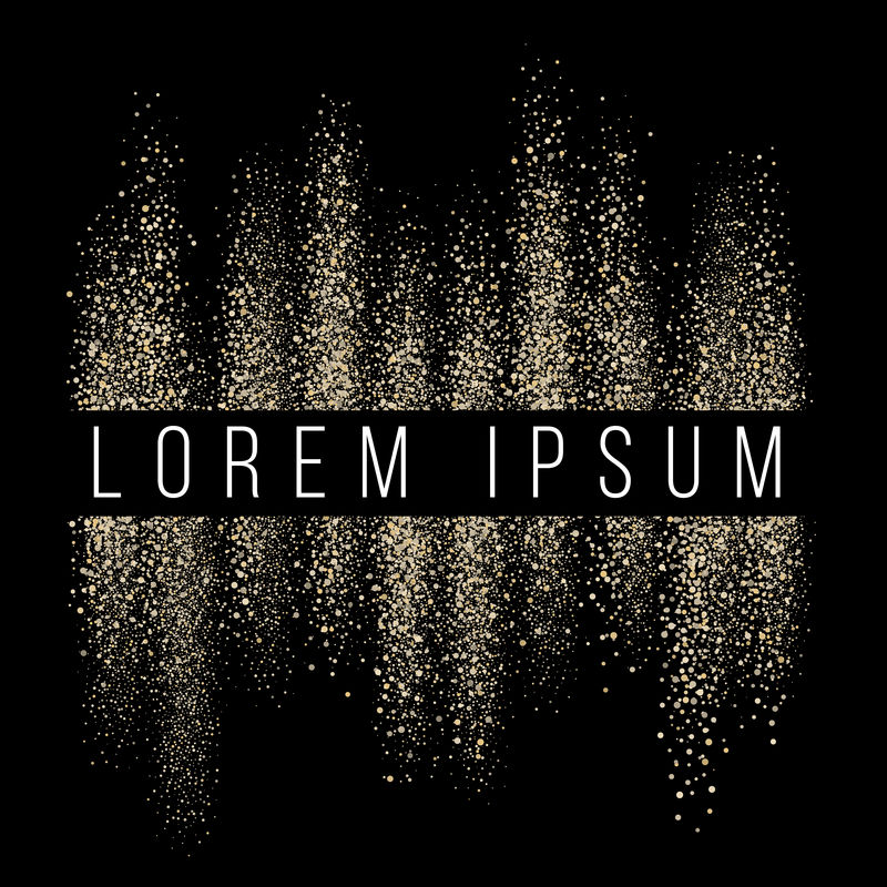 矢量金色背景传单，海报，标志，横幅，网页，标题。文本、类型、引用的抽象金色背景。