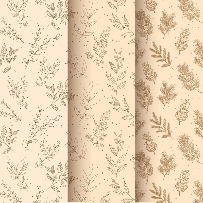 热带植物花卉无缝图案