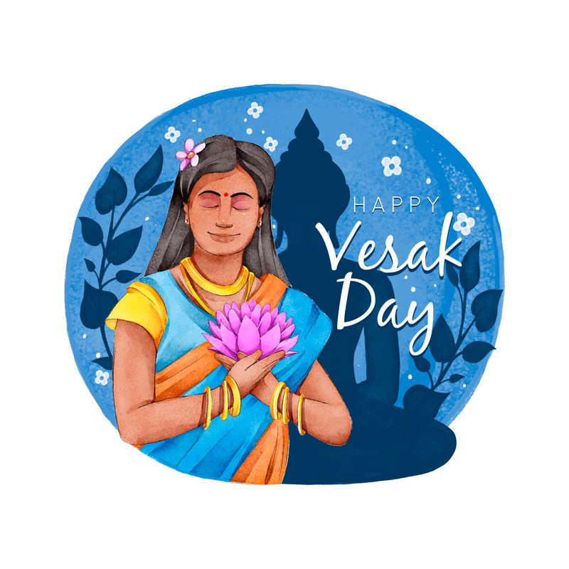 矢量卫塞节快乐