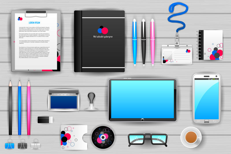 商业文具企业形象品牌模型