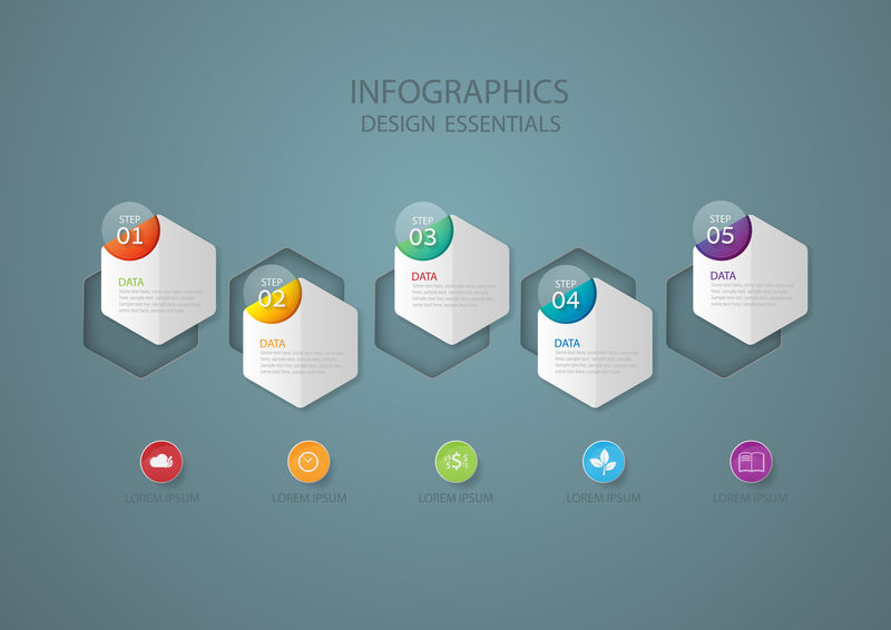 信息图表设计模板和营销图标，商业概念