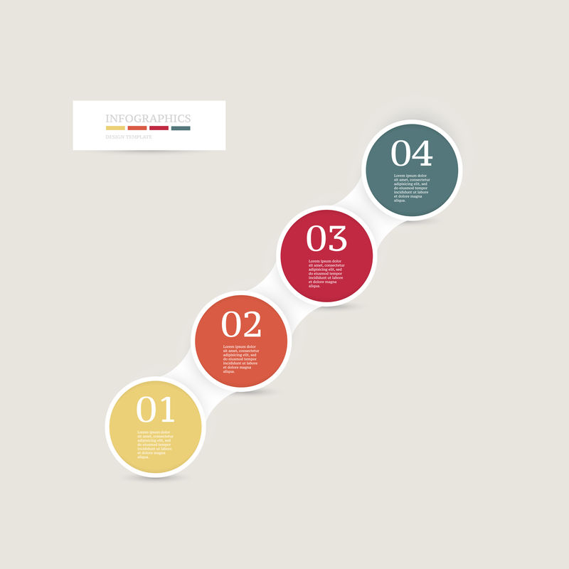 信息图形设计模板-商业理念-4种选择