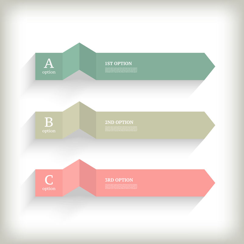 信息图形设计模板-有三种选择的商业概念