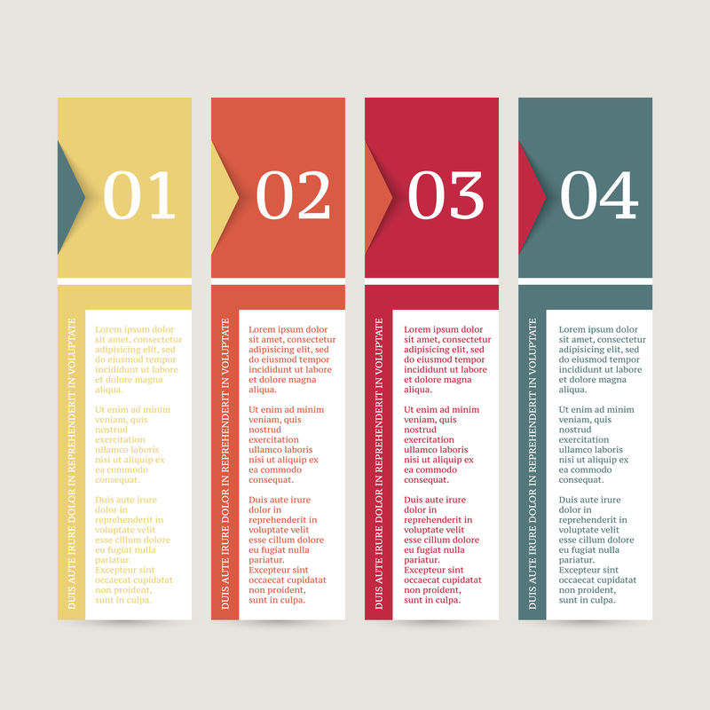 信息图形设计模板-商业理念-4种选择