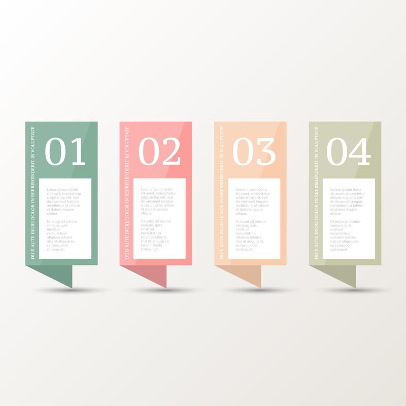 信息图形设计模板-商业理念-4种选择