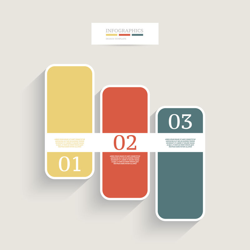 信息图形设计模板-有三种选择的商业概念