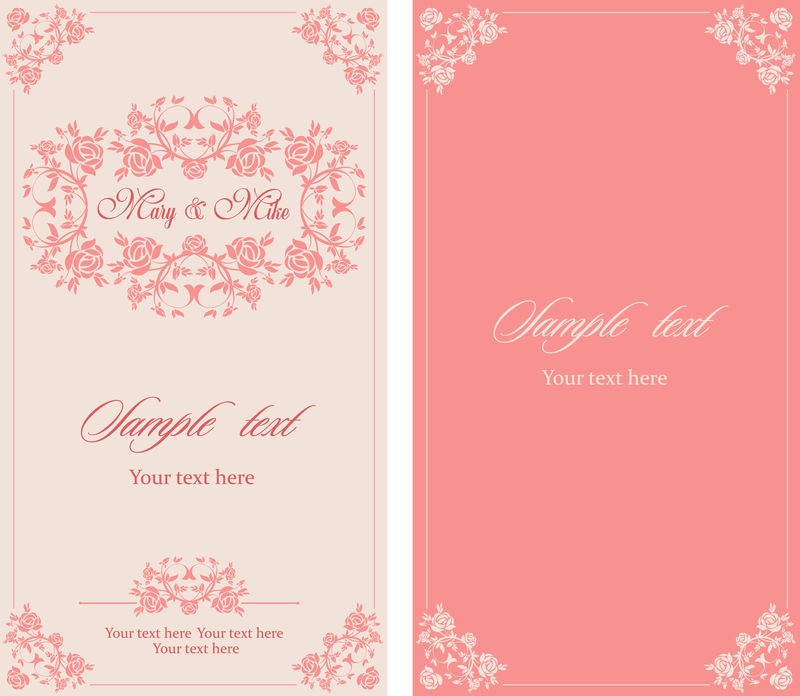 结婚请柬复古卡