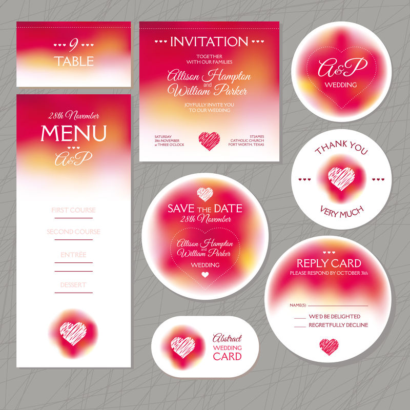 一套现代结婚卡