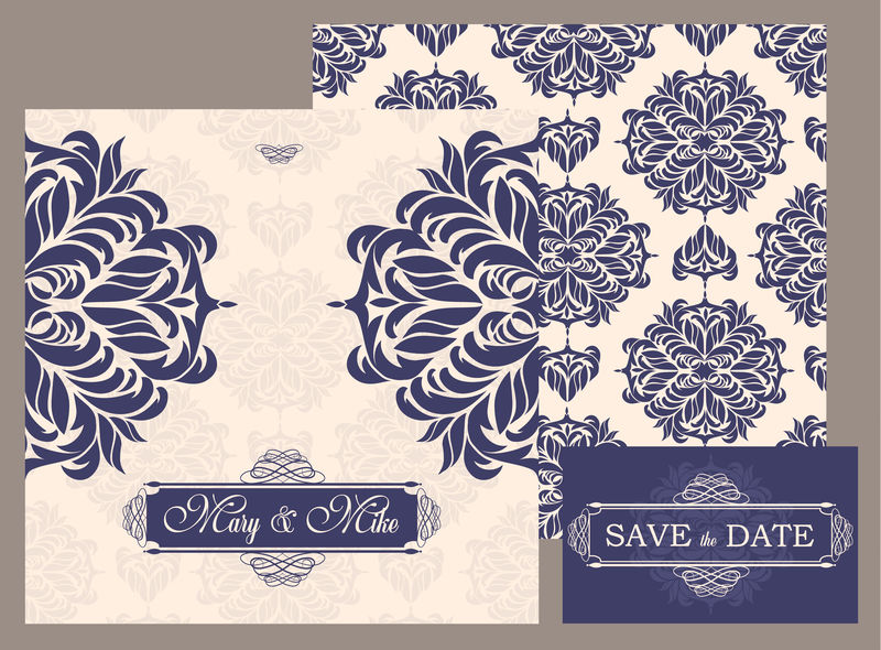 结婚请柬复古卡