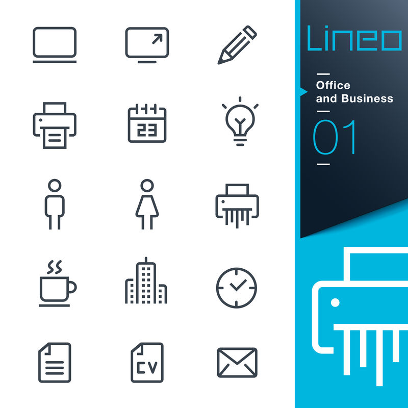 Lineo-办公室和业务大纲图标