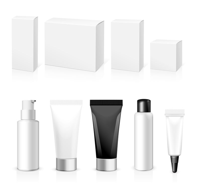 逼真的管子和包装