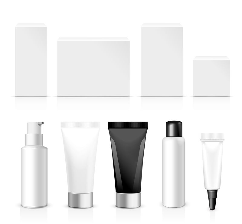 逼真的管子和包装