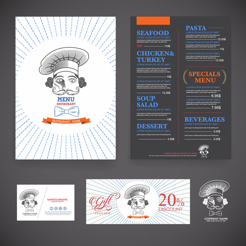 设置菜单模板。