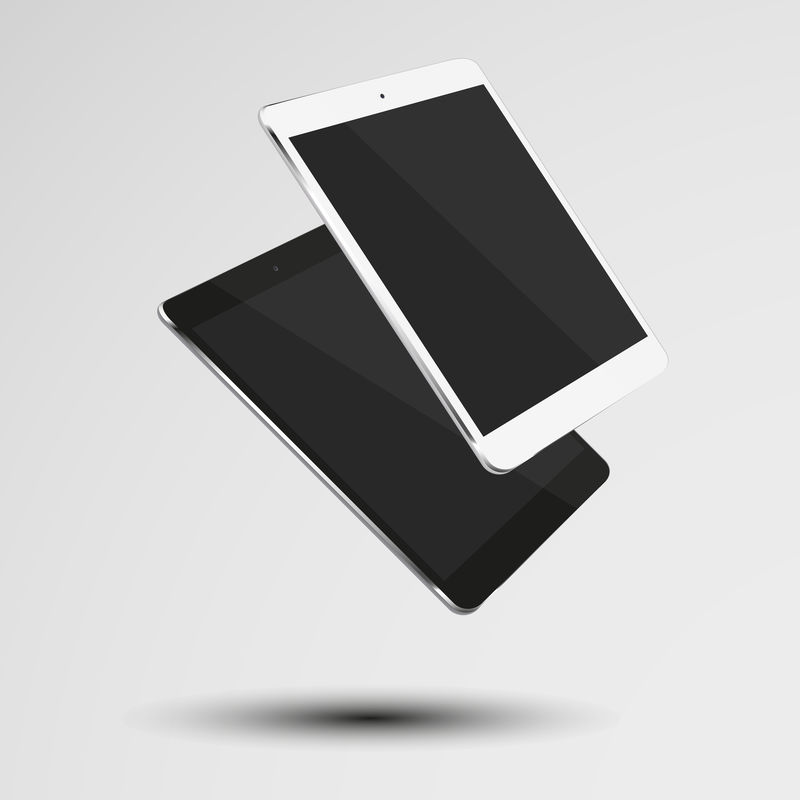 带黑色屏幕和白色背景的现代智能手机