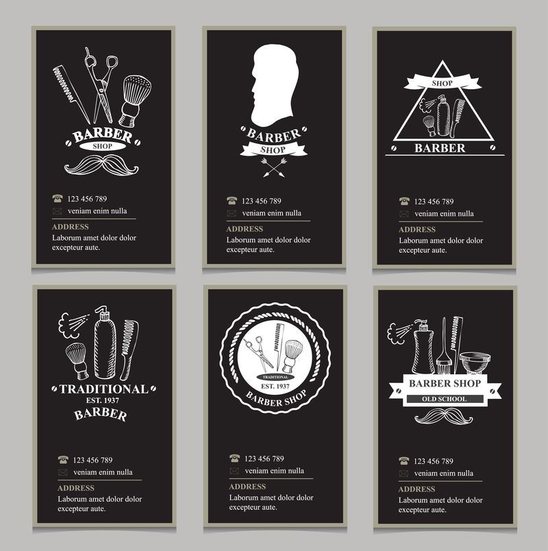 名片设计理发店