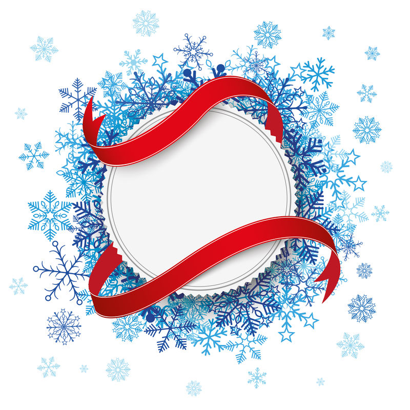 白纸徽章旗蓝色雪花