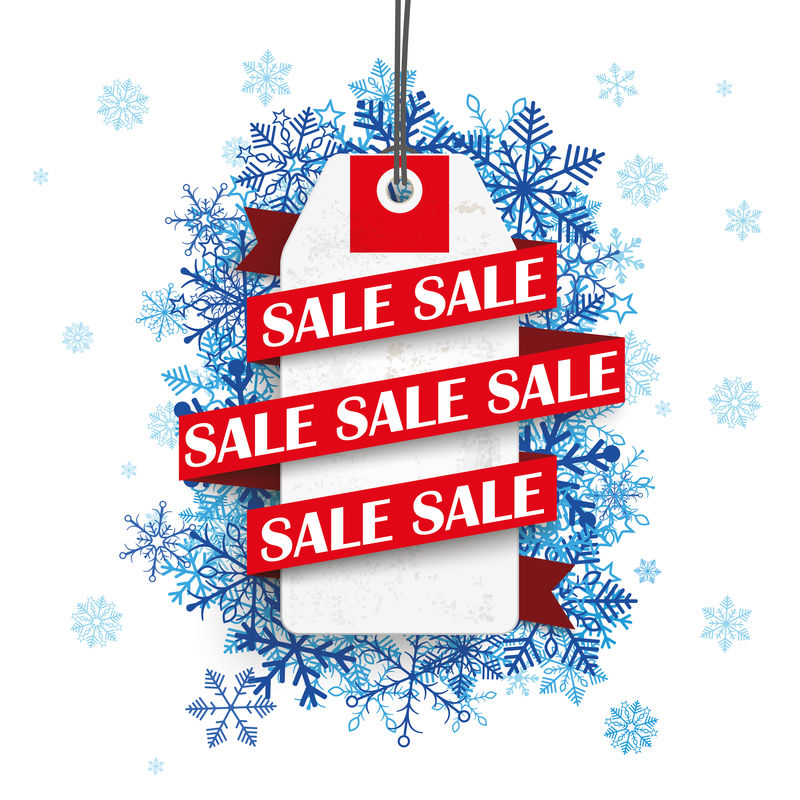 出售彩带价格标签蓝色雪花