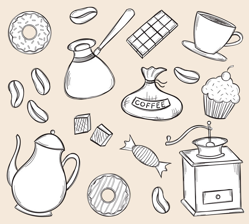 矢量咖啡时间集