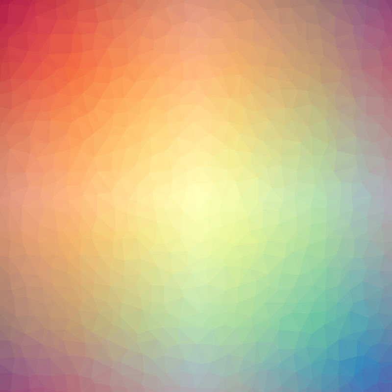 正方形区域的红绿蓝黄三角多边形图案