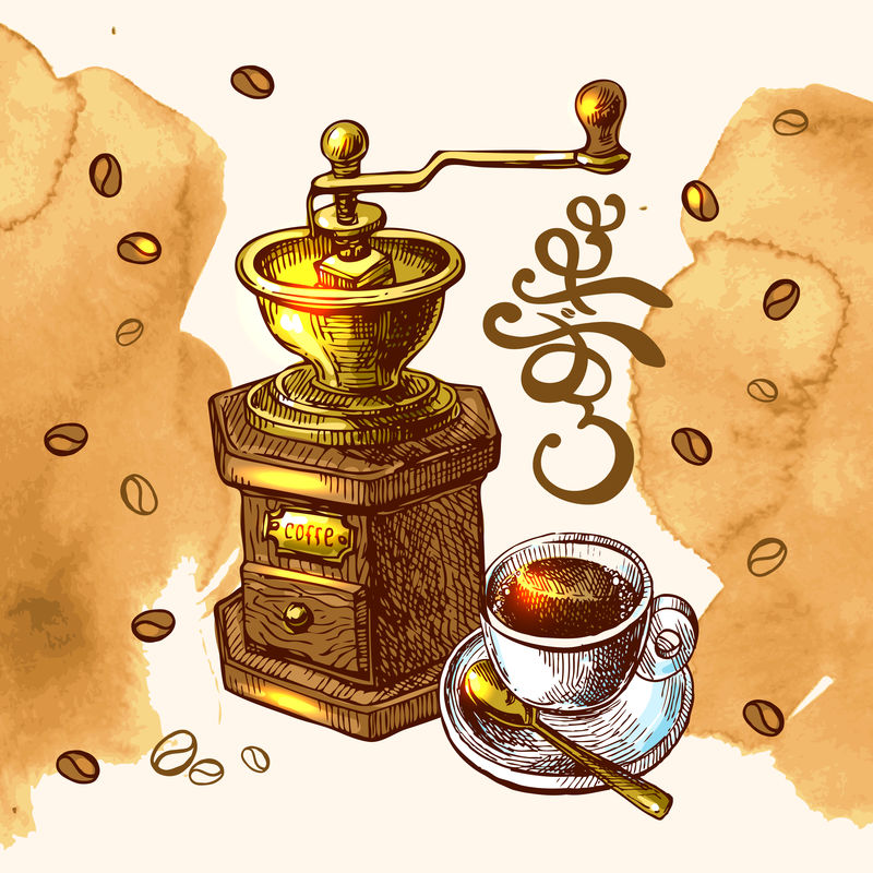 图片 插画 狂野海豚咖啡海报