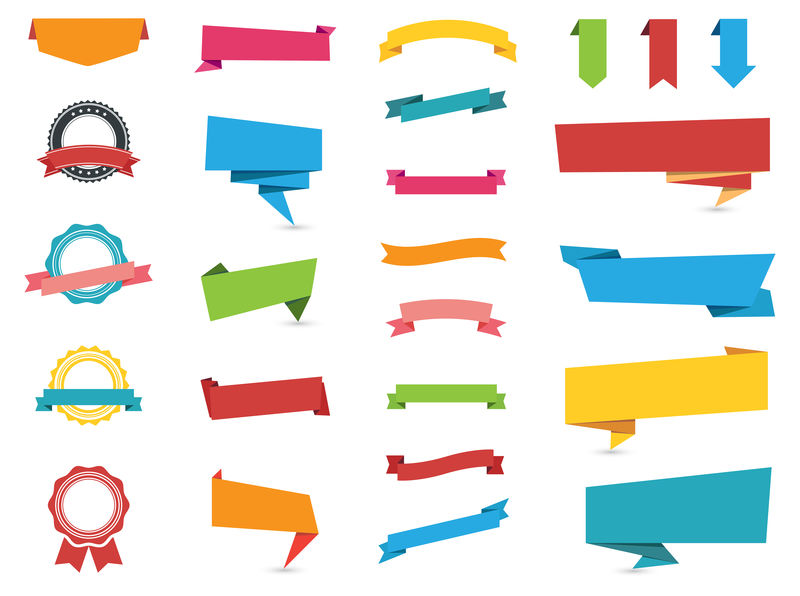 网页贴纸、标签、横幅和标签