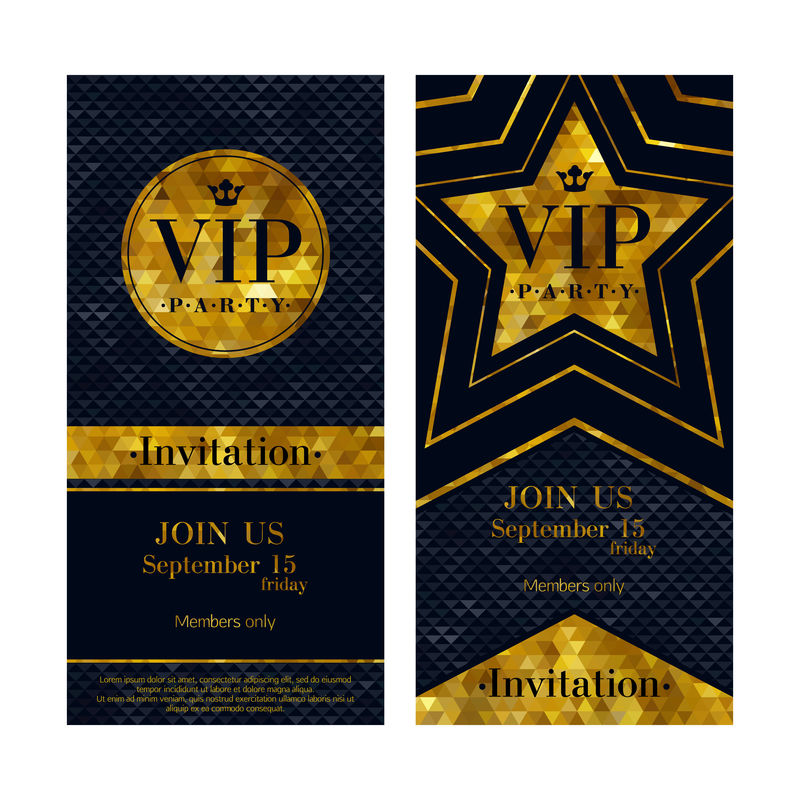 VIP邀请卡溢价设计模板。