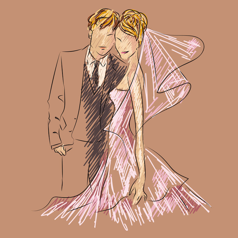 甜蜜情侣婚礼邀请