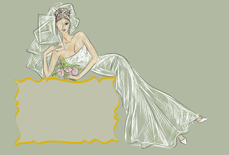 与美丽未婚妻的婚礼日请柬