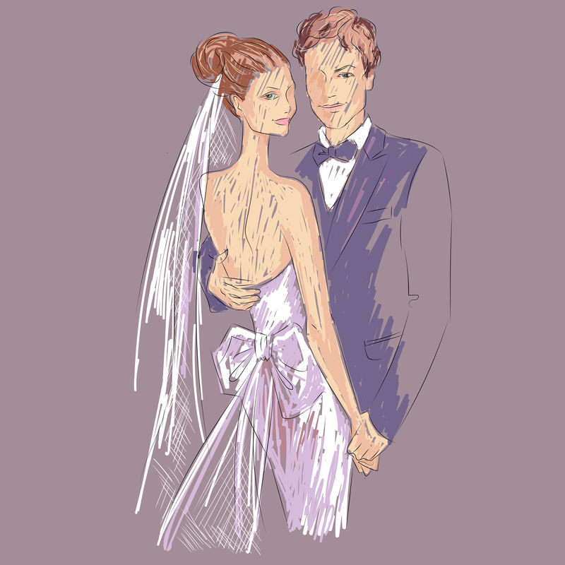 甜蜜情侣婚礼邀请