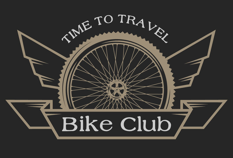 自行车主题的标志。