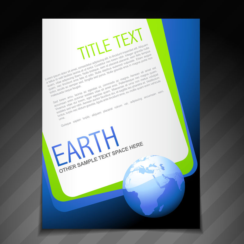 自然传单小册子海报模板设计