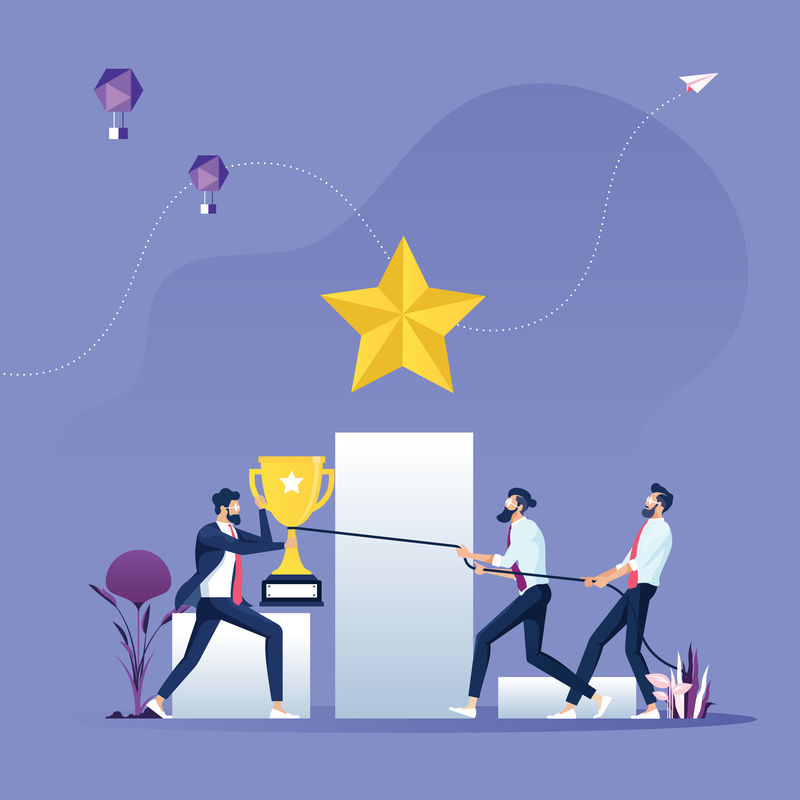 商家争抢战利品的商业竞争理念