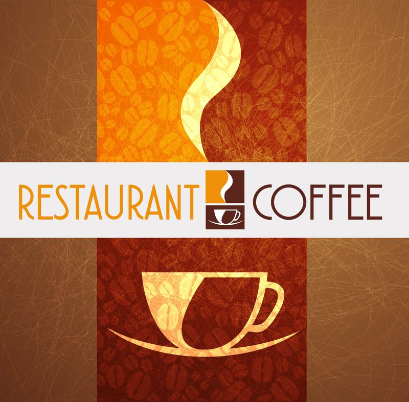 餐厅、咖啡厅、咖啡和茶的小册子菜单-矢量