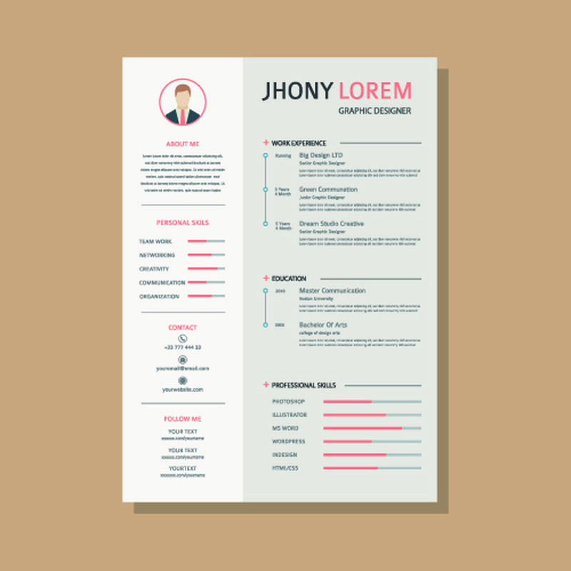 矢量简历设计