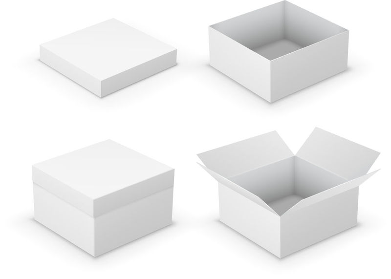 矢量纸板包装盒
