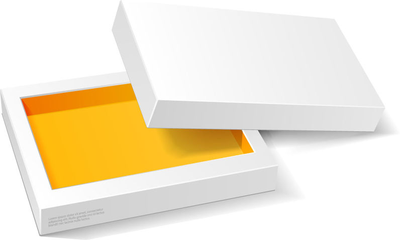 矢量纸板包装盒