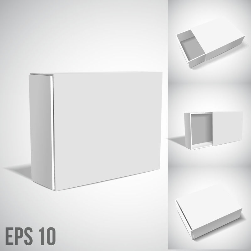 矢量纸板包装盒