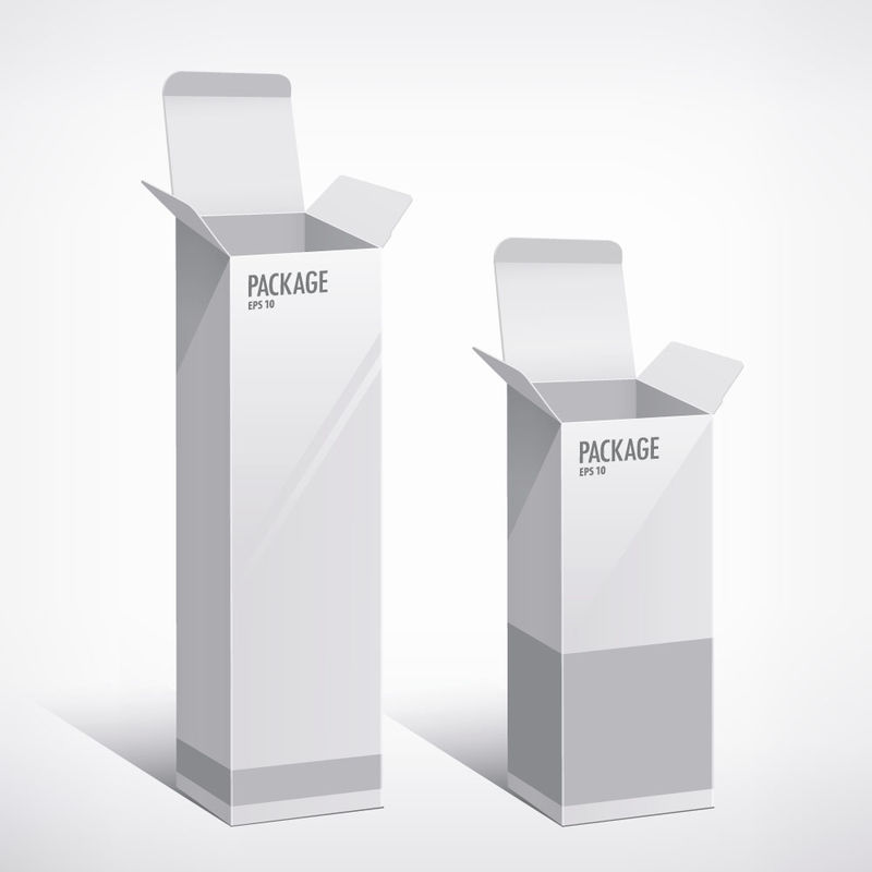 矢量纸板包装盒