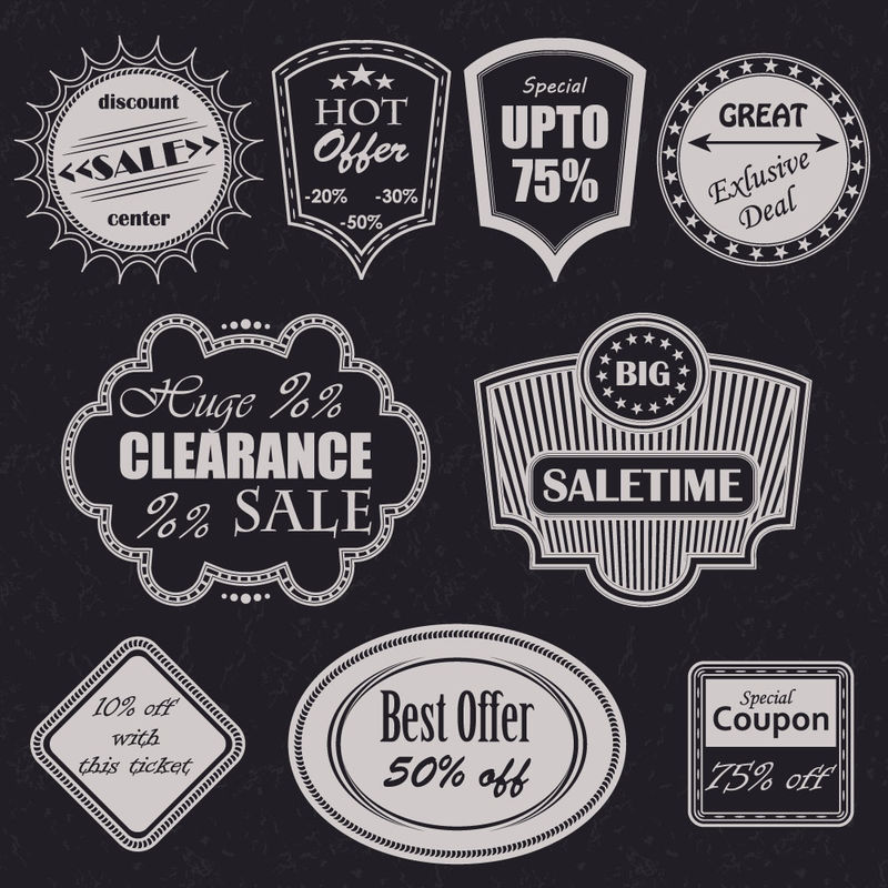 矢量复古标签设计